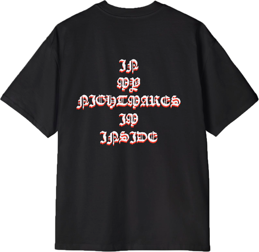 Playera Oversize "IN MY NIGHTMARES" (negro)