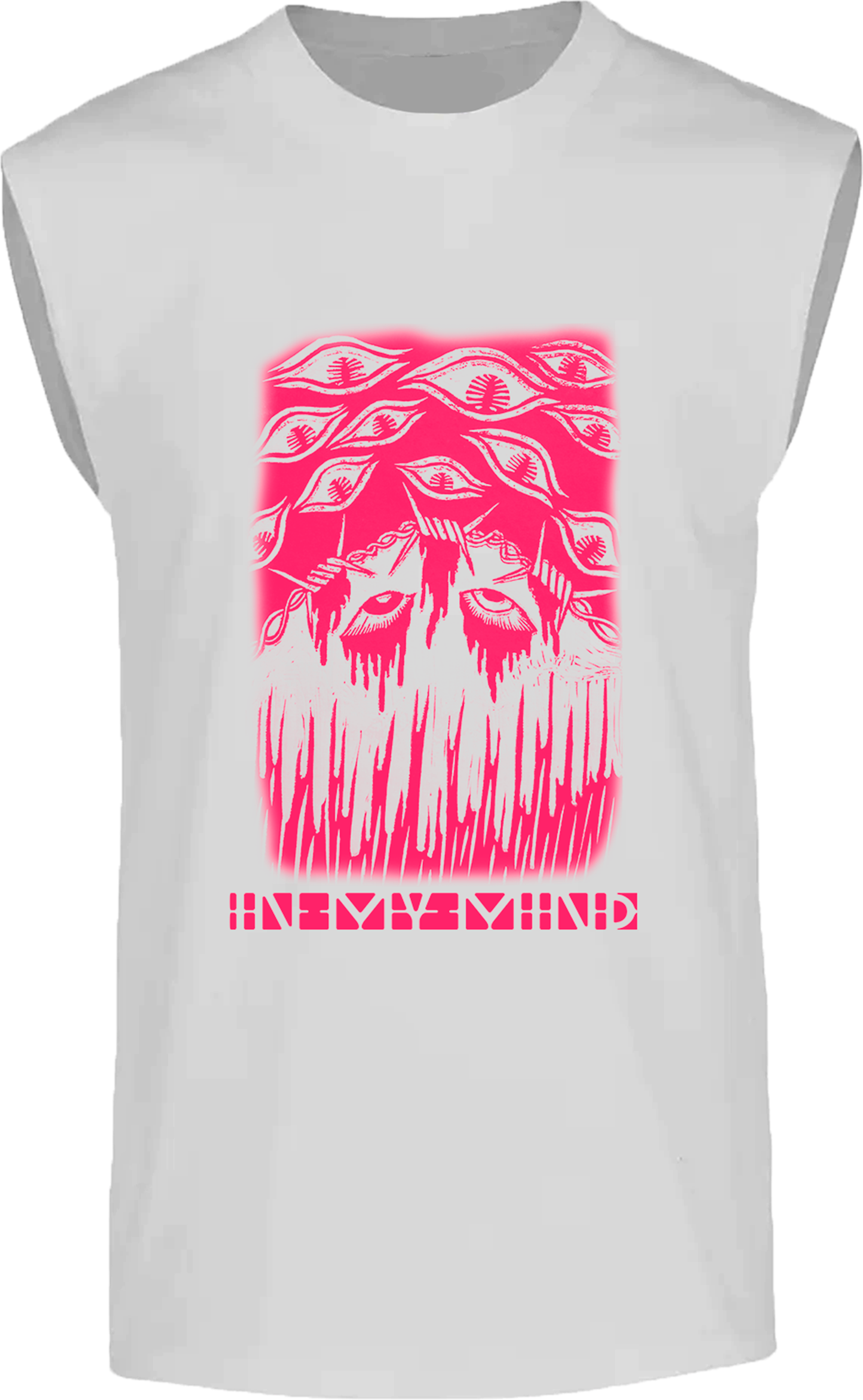 Playera sin mangas "IN MY MIND" (blanco)